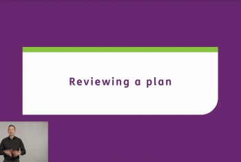Reviewing a plan - Auslan