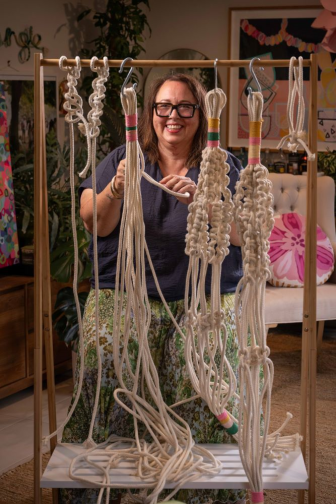 Andrea with handicraft